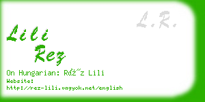 lili rez business card